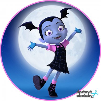 Jedlý papír  VAMPIRINA (● velikost průměr 20 cm ☝, ● materiál FONDÁNOVÝ DECORLIST ✴️)