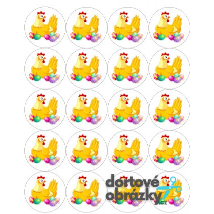 Jedlý papír  VELIKONOČNÍ SLEPIČKA (● materiál FONDÁNOVÝ DECORLIST ✴️)
