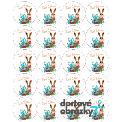 Jedlý papír  VESELÉ VELIKONOCE (● materiál FONDÁNOVÝ DECORLIST ✴️)