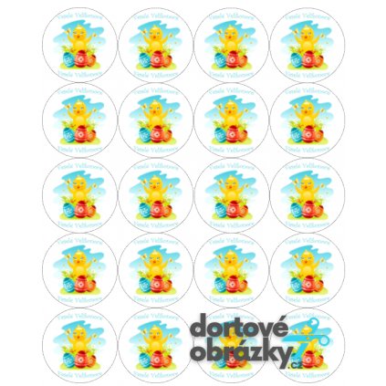 Jedlý papír  VESELÉ VELIKONOCE (● materiál FONDÁNOVÝ DECORLIST ✴️)