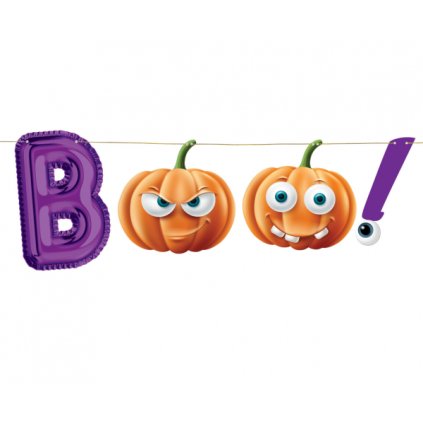 Papírová girlanda Halloween - Trick or treat - Boo 150 cm  /BP