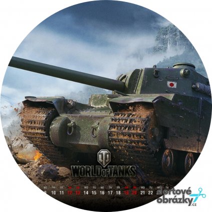 Jedlý papír  WORLD OF TANKS (● velikost průměr 20 cm ☝, ● materiál FONDÁNOVÝ DECORLIST ✴️)