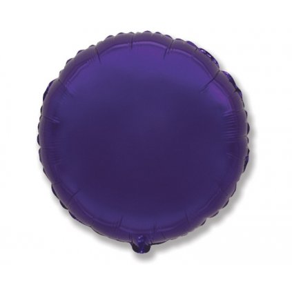 Foliový balonek kruh tmavě fialový 45 cm - Nebalený  /BP