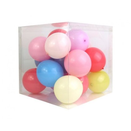 Krabice na balónky průhledná - 30x30x30 cm  /BP