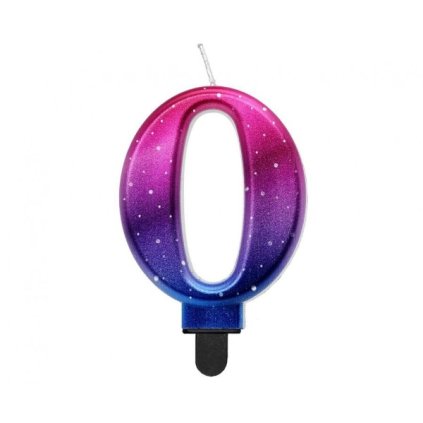 271932 2 svicka dortova cislice 0 nocni obloha metalicka 8 cm