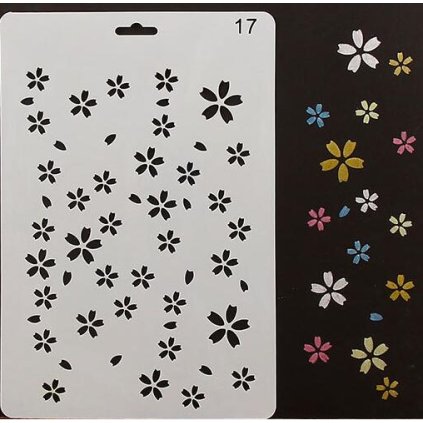 273279 stencil sablona kvetiny cakesicq