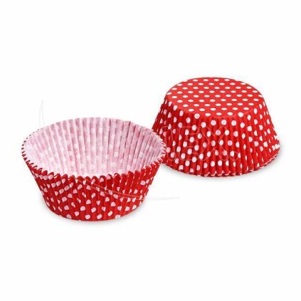 273486 2 kosicky na muffiny cervene s puntiky 5 x 3 cm 40 ks