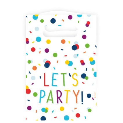 Party tašky Rainbow Confetti - Lets party 8 ks  /BP
