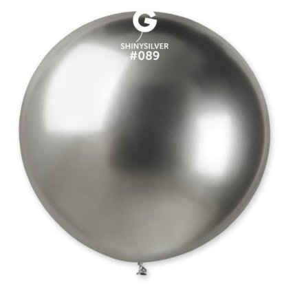 Obří nafukovací balon - chromový stříbrný 80 cm  /BP