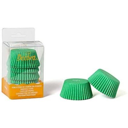 176309 kosicky na muffiny zelene 75ks 5x3 2cm decora