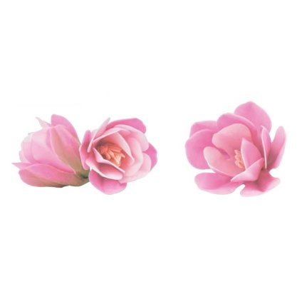 132290 1 dekorace z jedleho papiru magnolie stinovana ruzova 6 ks