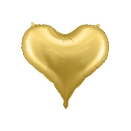 Foliový balonek srdce zlaté 75 x 64,5 cm  /BP