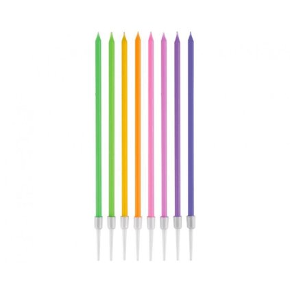 283121 1 dortove svicky dlouhe s drzatky pastelovy mix 17 cm 8 ks