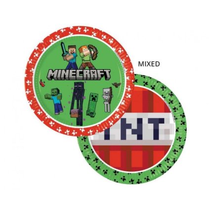 Papírové talíře Minecraft, Next Generation 23 cm - 8 ks  /BP