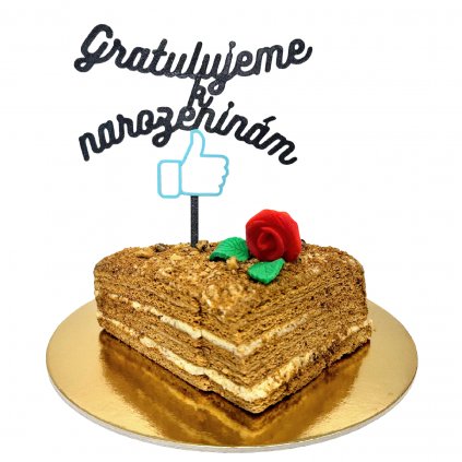 Gratulace na dort, zápich český text