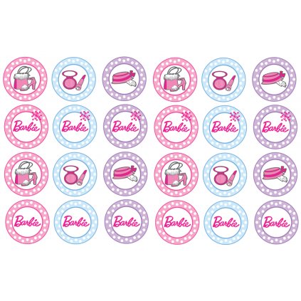 Jedlý papír BARBIE na cupcakes