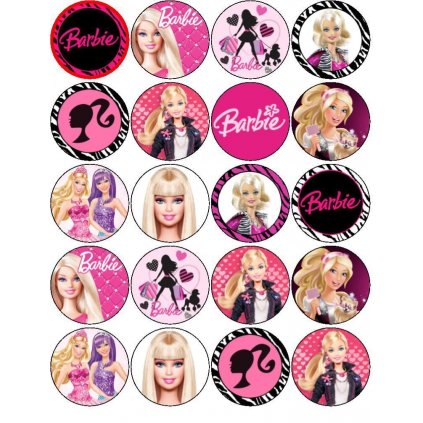 Jedlý papír BARBIE na cupcakes