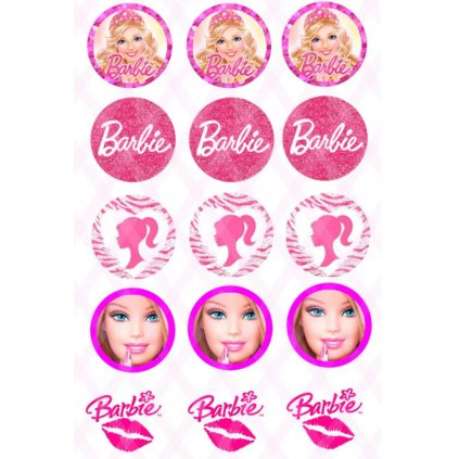 Jedlý papír BARBIE na cupcakes