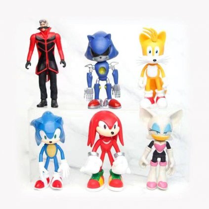 Figurky na dort 6ks ježek Sonic 12cm - Cakesicq  | Cukrářské potřeby