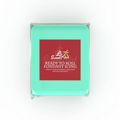 SweetArt potahovací a modelovací hmota vanilková neonový efekt Turquoise (250 g) /D_BFDN-0208-250g