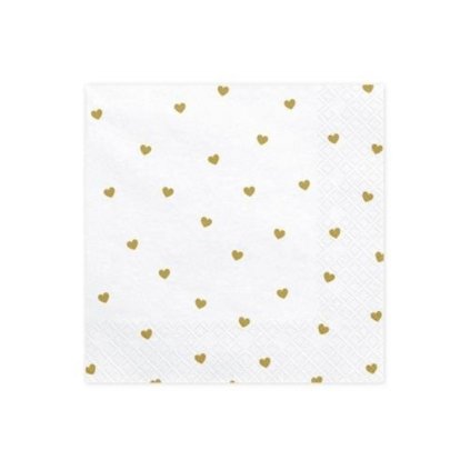 0013132 papirove ubrousky zlata srdicka 20ks 600