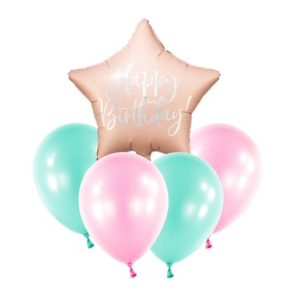287923 balonkovy set happy birthday pastelovy 5 ks