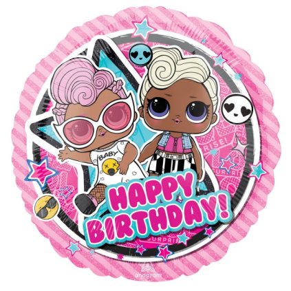 Foliový balonek LOL Surprise - Glam - Happy Birthday 43 cm  /BP