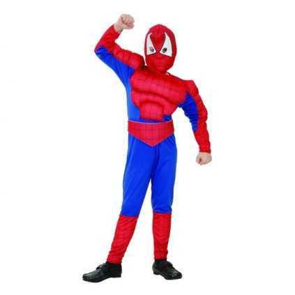 Dětský kostým Spiderman se svaly - 5 až 6 let - Vel. 110 - 120 cm  /BP