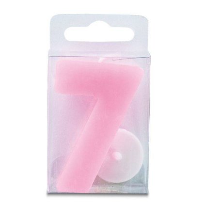 294716 svicka ve tvaru cislice 7 mini ruzova stadter