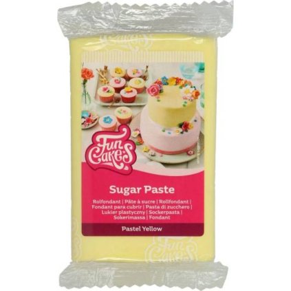 299450 potahovaci hmota pastelove zluta 250g funcakes