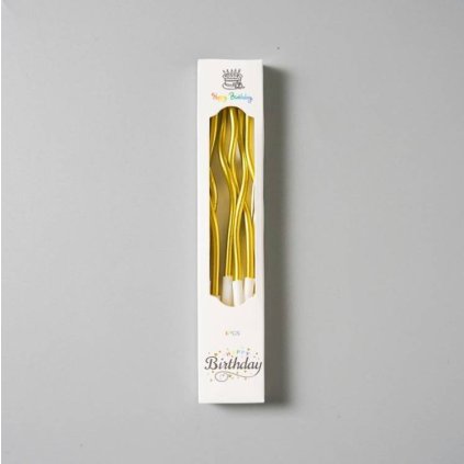 338339 svicky spiralove metalicke zlate 6 ks