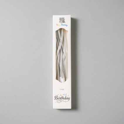 338627 svicky spiralove metalicke stribrne 6 ks