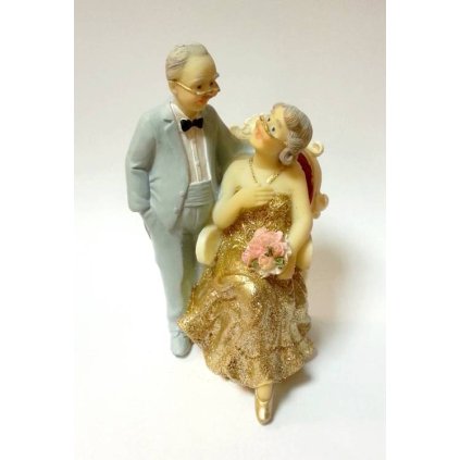102269 figurka starsi par zlata svatba b