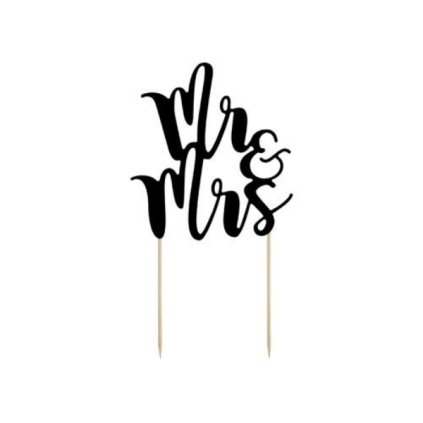 103832 1 partydeco zapich do dortu cerny mr mrs