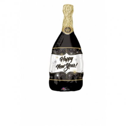 Foliový balonek Happy New Year lahev sektu 91 cm  /BP