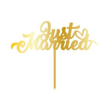 286663 1 cesil plastovy zapich do dortu zlaty just married