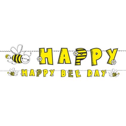 313331 partydeco narozeninova girlanda se vcelou happy bee day