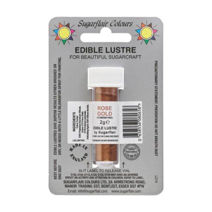 226241 1 jedla prachova perletova barva sugarflair 2 g rose gold bez e171