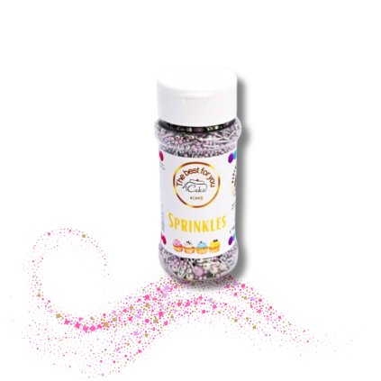 Cukrové zdobení stříbrné a fialové Lavender Pearl (90 g)