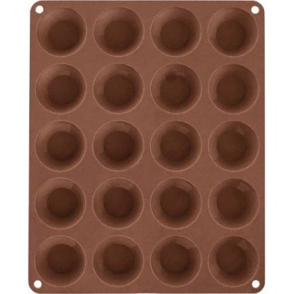 205970 1 orion silikonova pecici forma na mini muffiny hneda na 20 ks