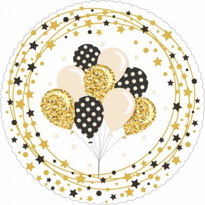 234950 1 alvarak dortova podlozka balonky 28 cm 5x krajkova bila podlozka