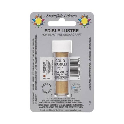 206474 1 jedla prachova perletova barva sugarflair 2 g gold sparkle bez e171
