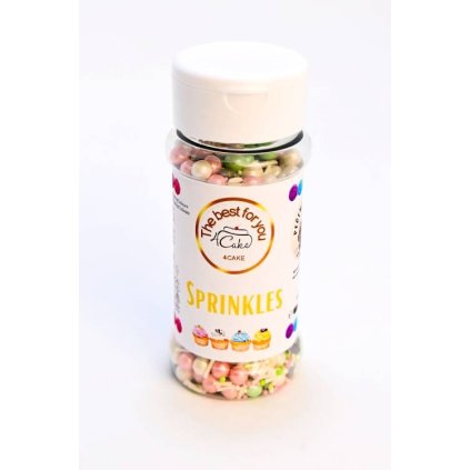 299258 1 4cake cukrove zdobeni bile ruzove a zelene spring colours 80 g cukrarska