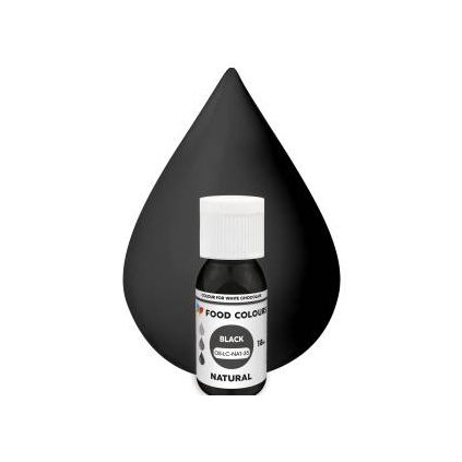 Food Colours přírodní tekutá barva do čokolády Black (18 ml) ♡