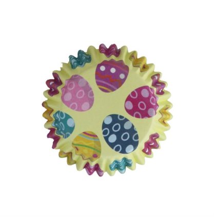 279257 3 pme kosicky na muffiny s alobalovym vnitrkem zlute s velikonocnimi vajicky 30 ks