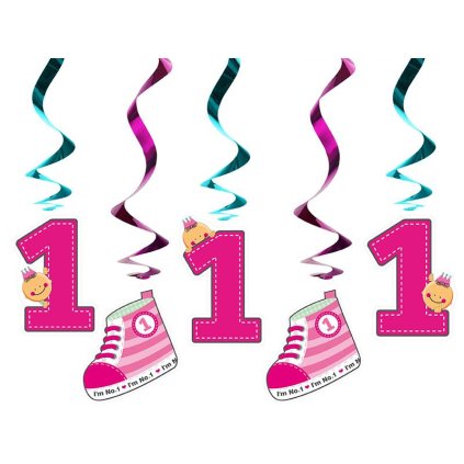 313769 partydeco zavesne spiraly ruzove a tyrkysove i m no 1 5 ks