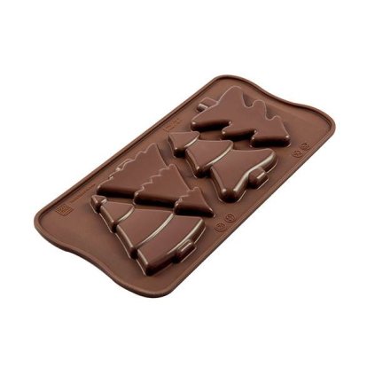 198761 2 silikomart forma na cokoladu choco pine stromecky
