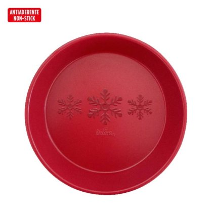 314042 decora dortova forma kruhova cervena s vlockami 24 5 cm