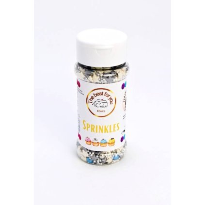 300489 4cake cukrove zdobeni bile stribrne a modre star galaxy 90 g cukrarska