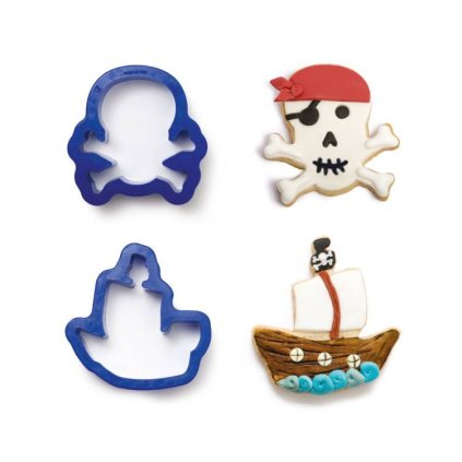 108578 1 decora vykrajovatko lebka a piratska lod 2 ks